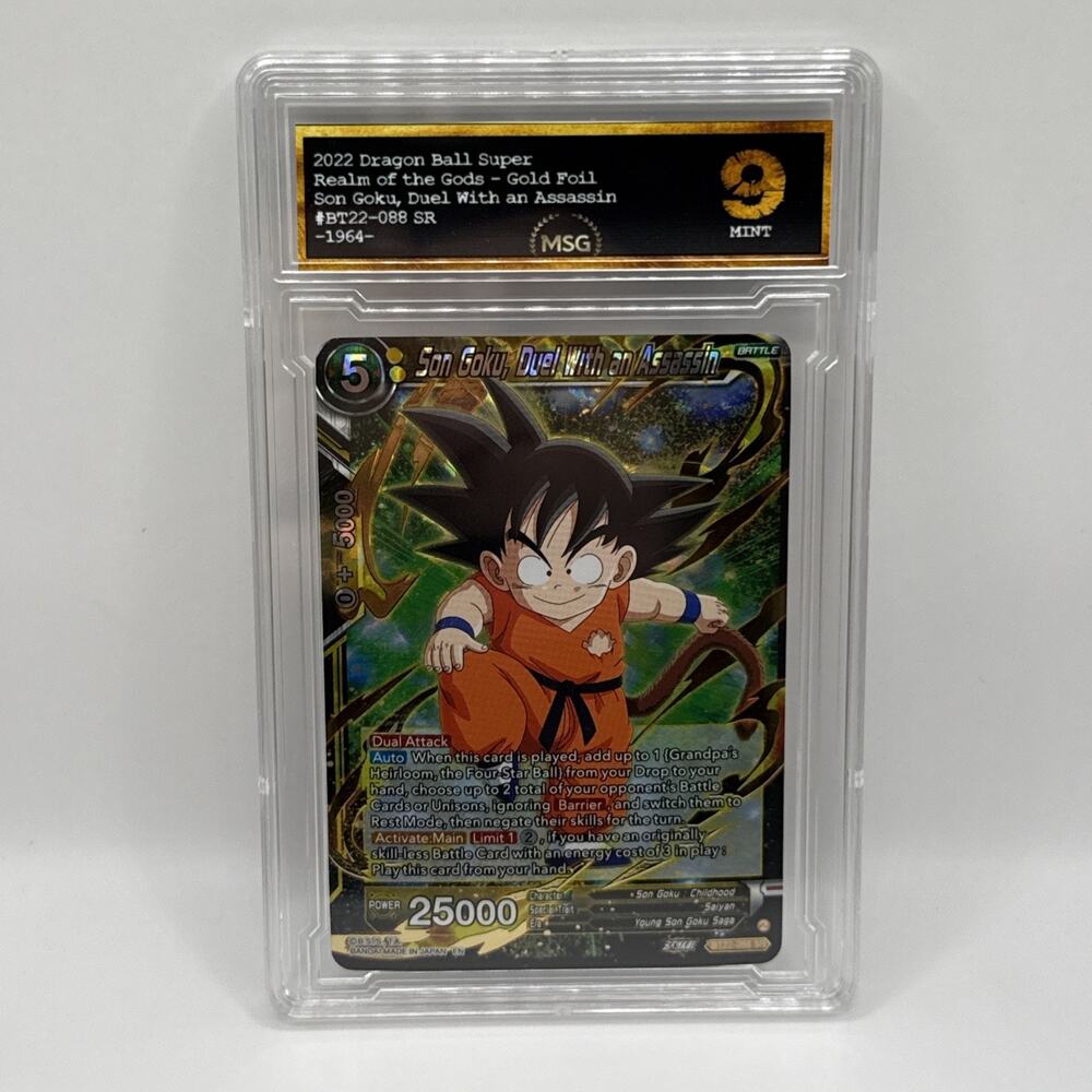 Son Goku, Duel With an Assassin SR Foil - DRAGON BALL SUPER Rare Graded 9